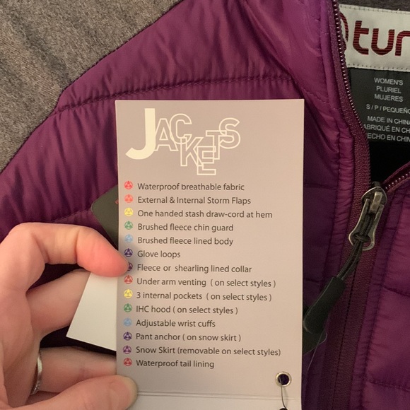 Turbine Women’s Basecamp Jacket Purple & Grey Small - Picture 4 of 10